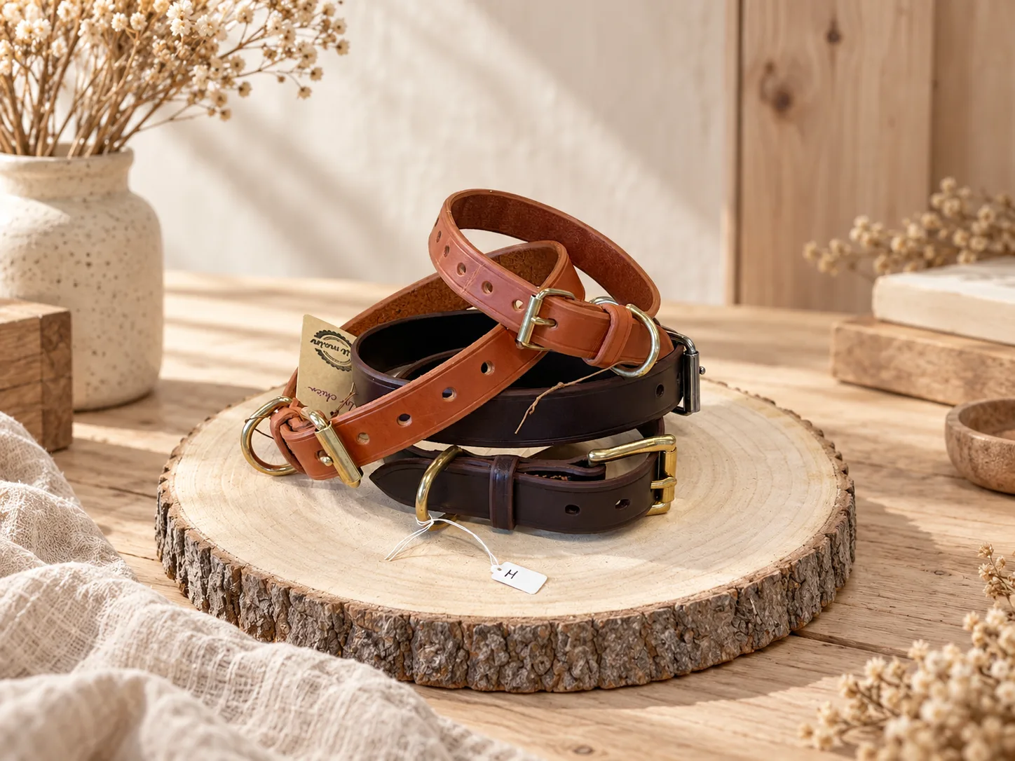 Atelier collier pour chien en cuir