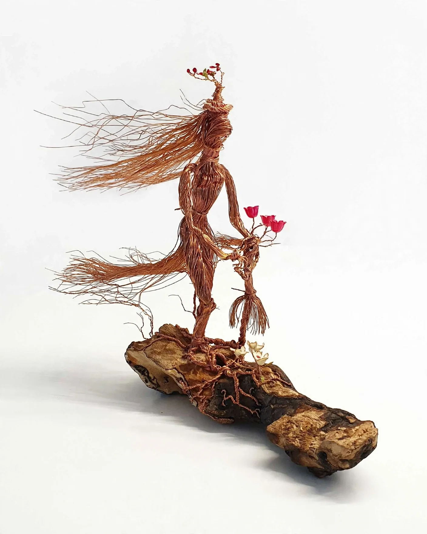 Mère Nature – Face au vent | Sculpture artisanale unique – AC-027